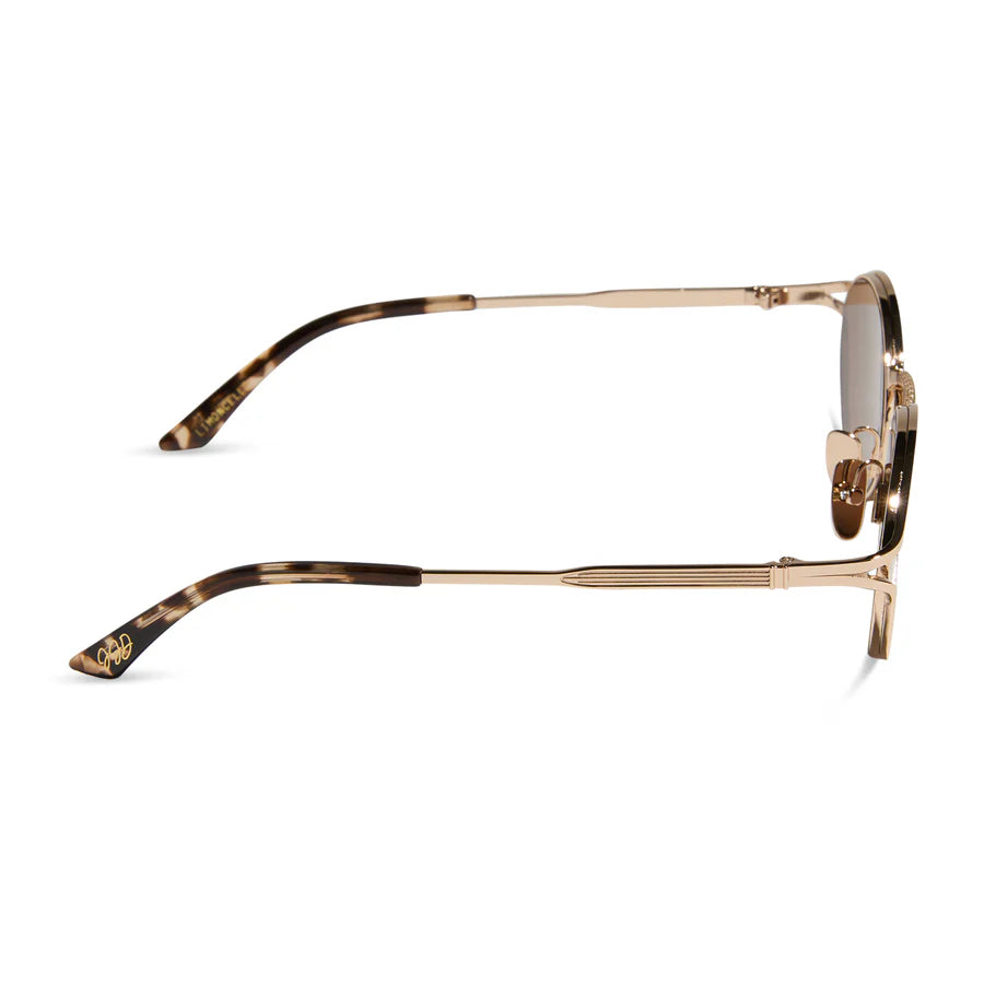 DIFF Eyewear Limoncello Polarized Sunglasses - Gold brown
