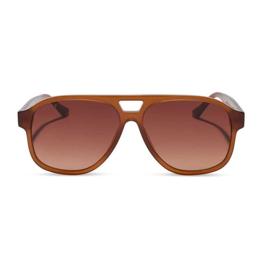DIFF Eyewear Nash Polarized Sunglasses - Milk caramel brown