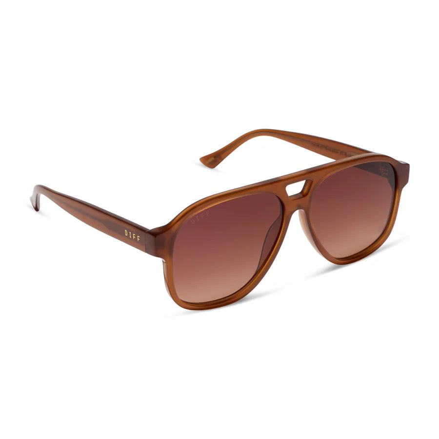 DIFF Eyewear Nash Polarized Sunglasses - Milk caramel brown