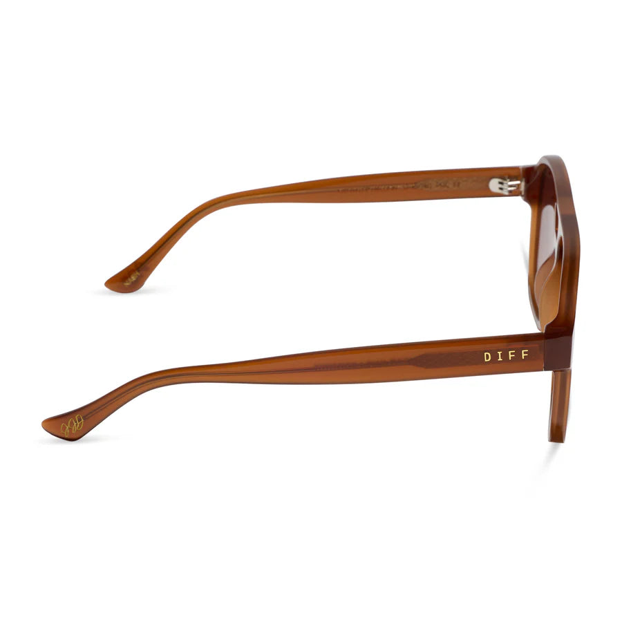 DIFF Eyewear Nash Polarized Sunglasses - Milk caramel brown