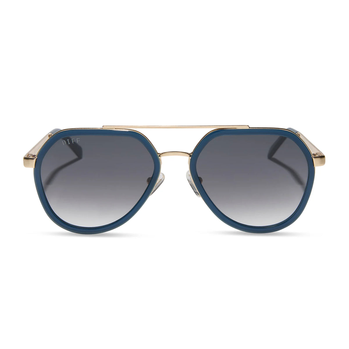 DIFF Eyewear Joey Polarized Sunglasses - Clubhouse blue brushed gold