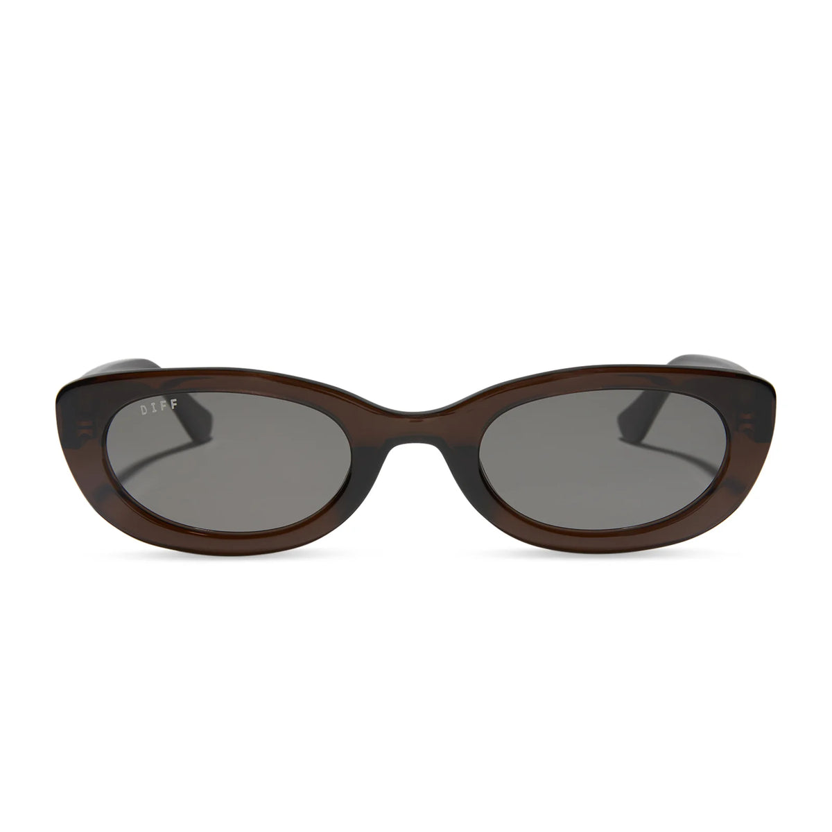 DIFF Eyewear Raya Polarized- Chocolate Crystal Grey Polarized Sunglasses