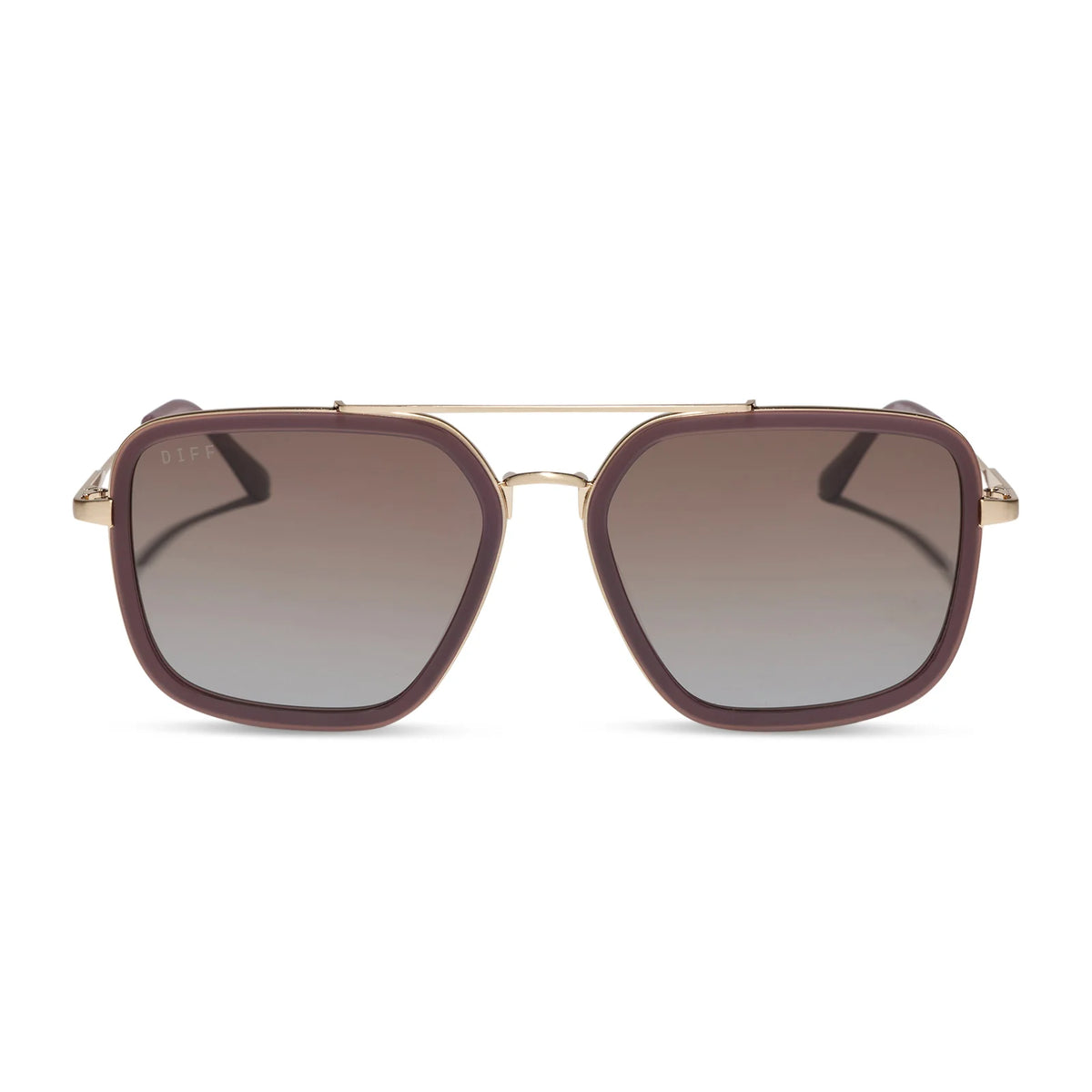 DIFF Eyewear Jordan Polarized- Cocoa Powder Cocoa Powder to Baby Blue