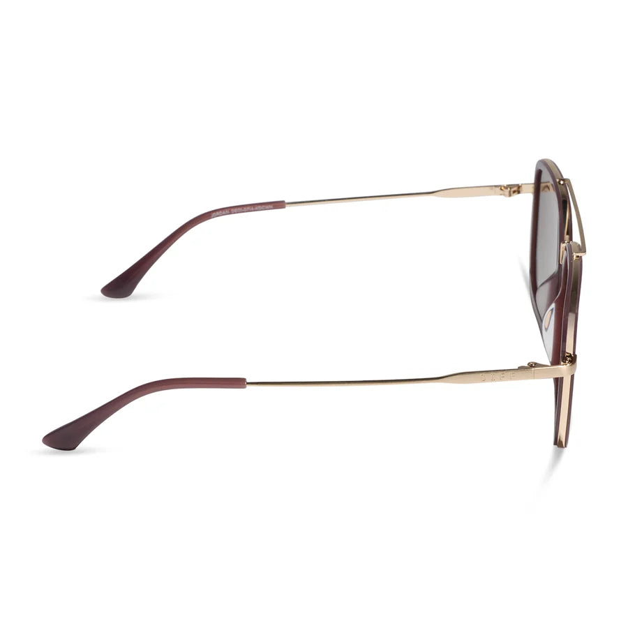 DIFF Eyewear Jordan Polarized- Cocoa Powder Cocoa Powder to Baby Blue