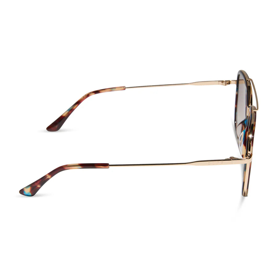 DIFF Eyewear Jordan Sunglasses - Confetti Tortoise + Brown Gradient