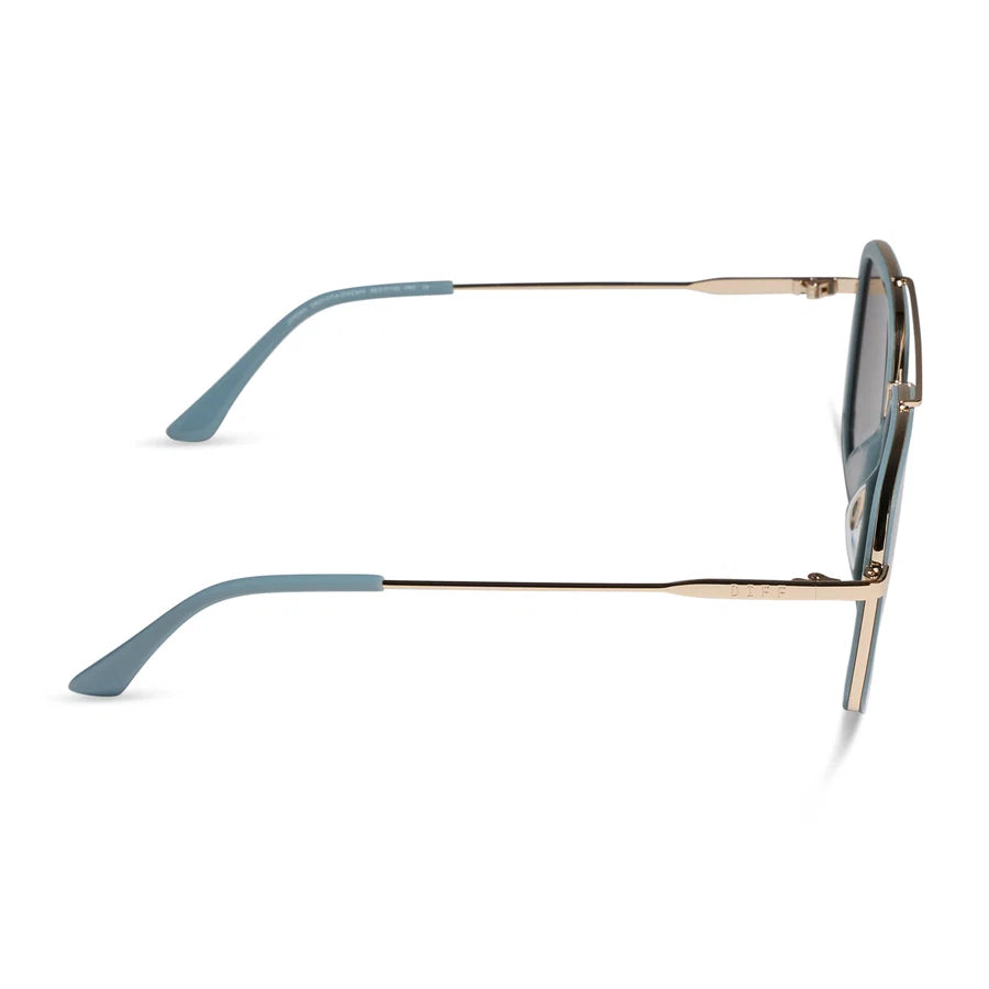 DIFF Eyewear Jordan Polarized- Dew Drop Cocoa Powder to Baby Blue Gradient