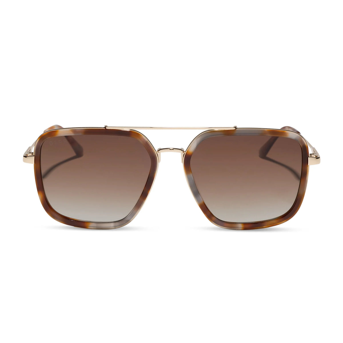 DIFF Eyewear Jordan Polarized- Dove Tortoise Brown Gradient Polarized