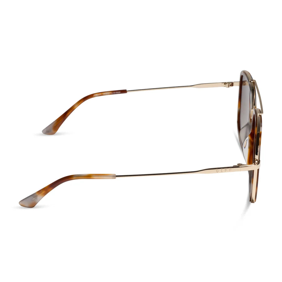 DIFF Eyewear Jordan Polarized- Dove Tortoise Brown Gradient Polarized