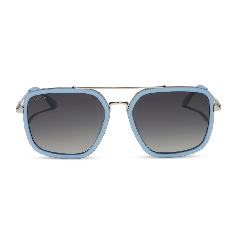 DIFF Eyewear Jordan Polarized- Dew Drop Cocoa Powder to Light Blue Gradient