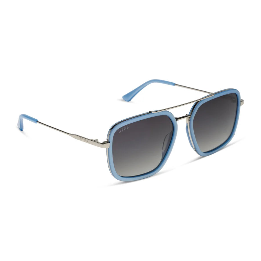 DIFF Eyewear Jordan Polarized- Dew Drop Cocoa Powder to Light Blue Gradient