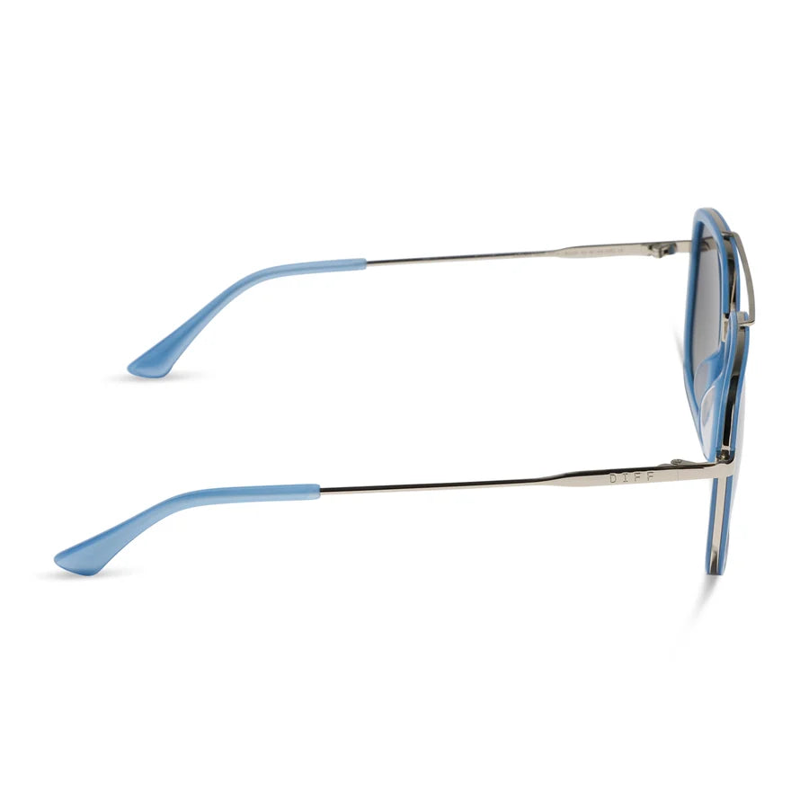 DIFF Eyewear Jordan Polarized- Dew Drop Cocoa Powder to Light Blue Gradient
