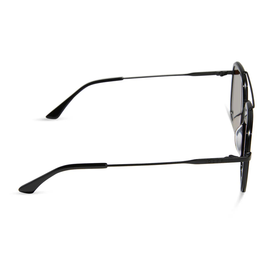 DIFF Eyewear Jordan Polarized -Matte Black/ Black temple tips brown
