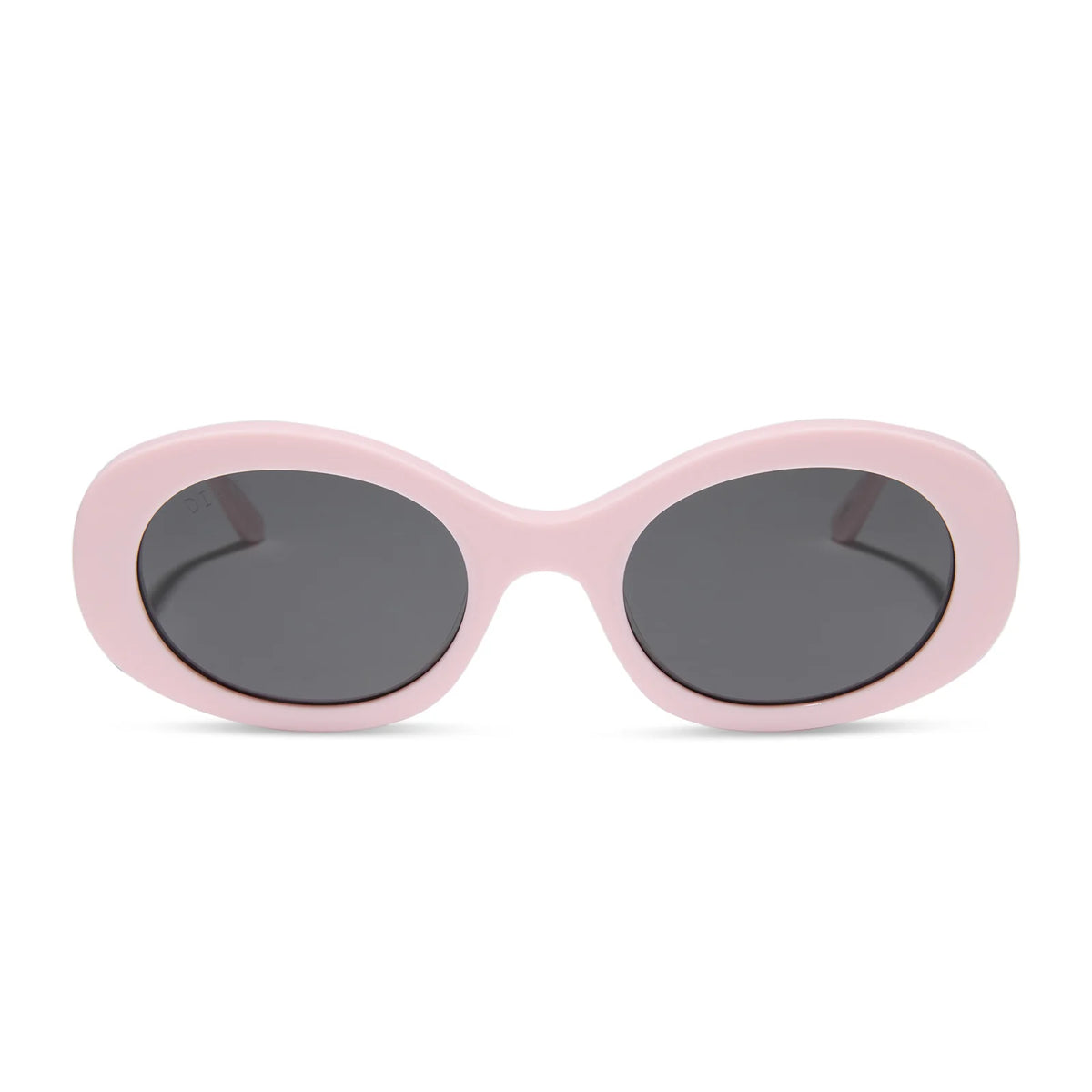DIFF Eyewear Lainey Oval Polarized Sunglasses - Powder Pink Grey