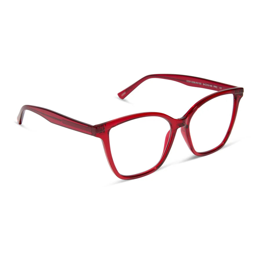 DIFF Eyewear Leah Blue Light Readers - Red cherry