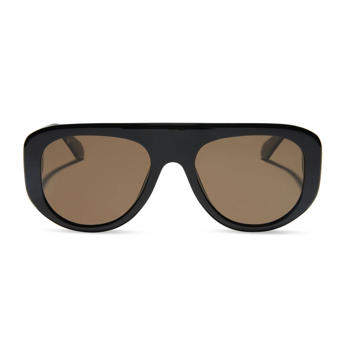 DIFF Eyewear Morgan Polarized Sunglasses - Black + Brown