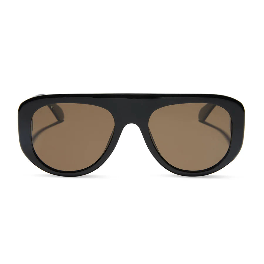 DIFF Eyewear Morgan Polarized Sunglasses - Black brown