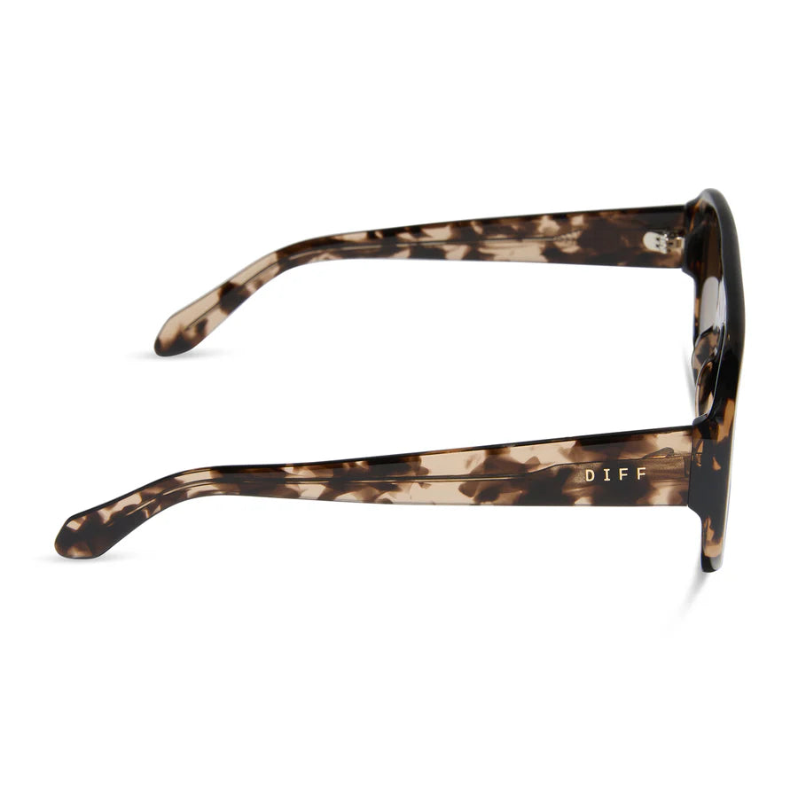 DIFF Eyewear Morgan Polarized Sunglasses - Espresso tortoise brown gradient polarized