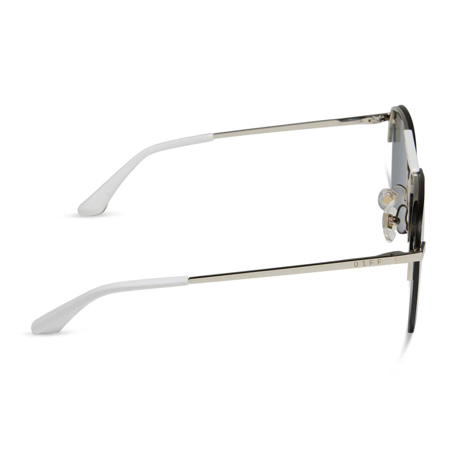 DIFF Eyewear Tahoe Polarized Sunglasses - Silver + Lavender Mirror