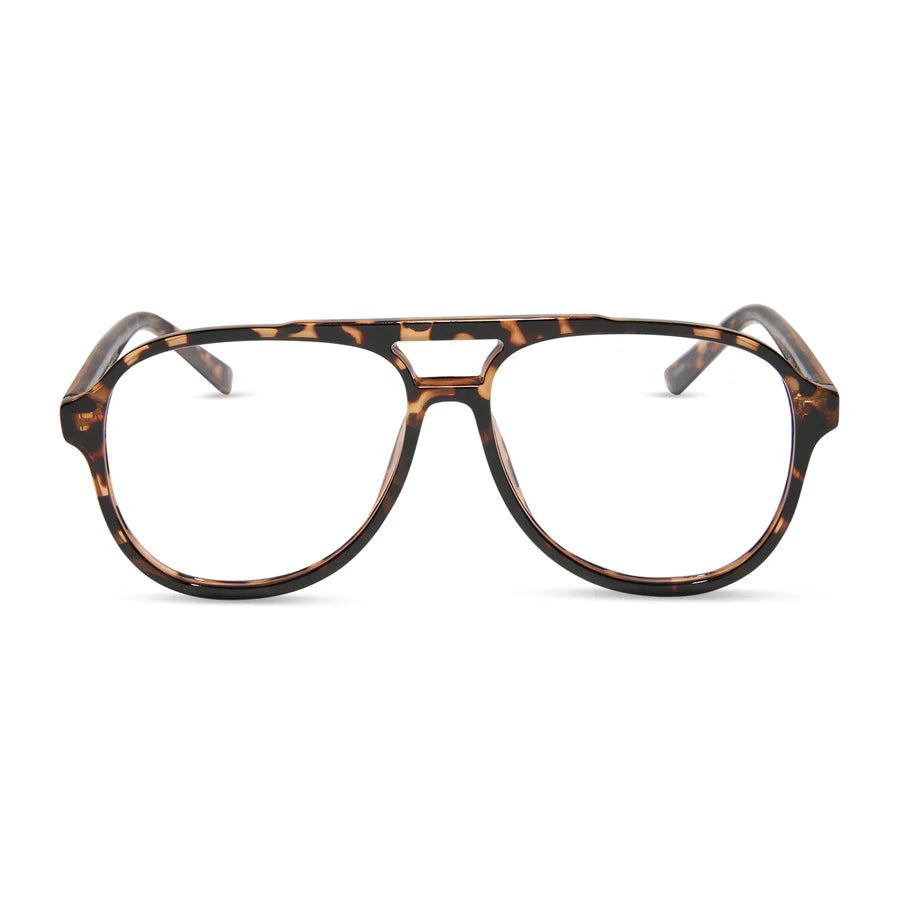 DIFF Eyewear Tatum Blue Light Readers - Expresso Tortoise