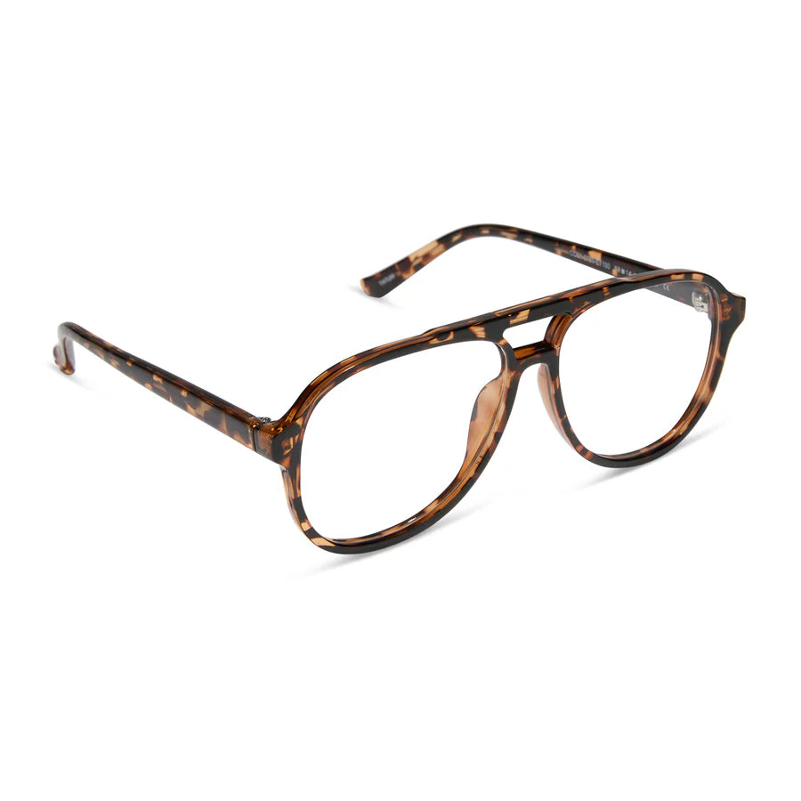 DIFF Eyewear Tatum Blue Light Readers - Expresso Tortoise