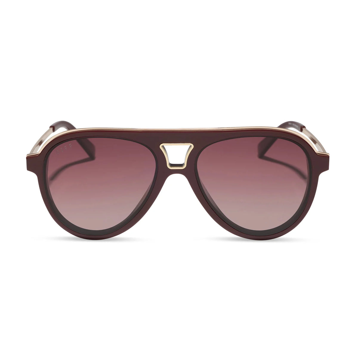 DIFF Eyewear Tosca III Polarized Sunglasses - Rugby red burgundy