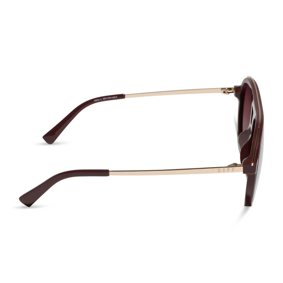 DIFF Eyewear Tosca III Polarized Sunglasses - Rugby red burgundy