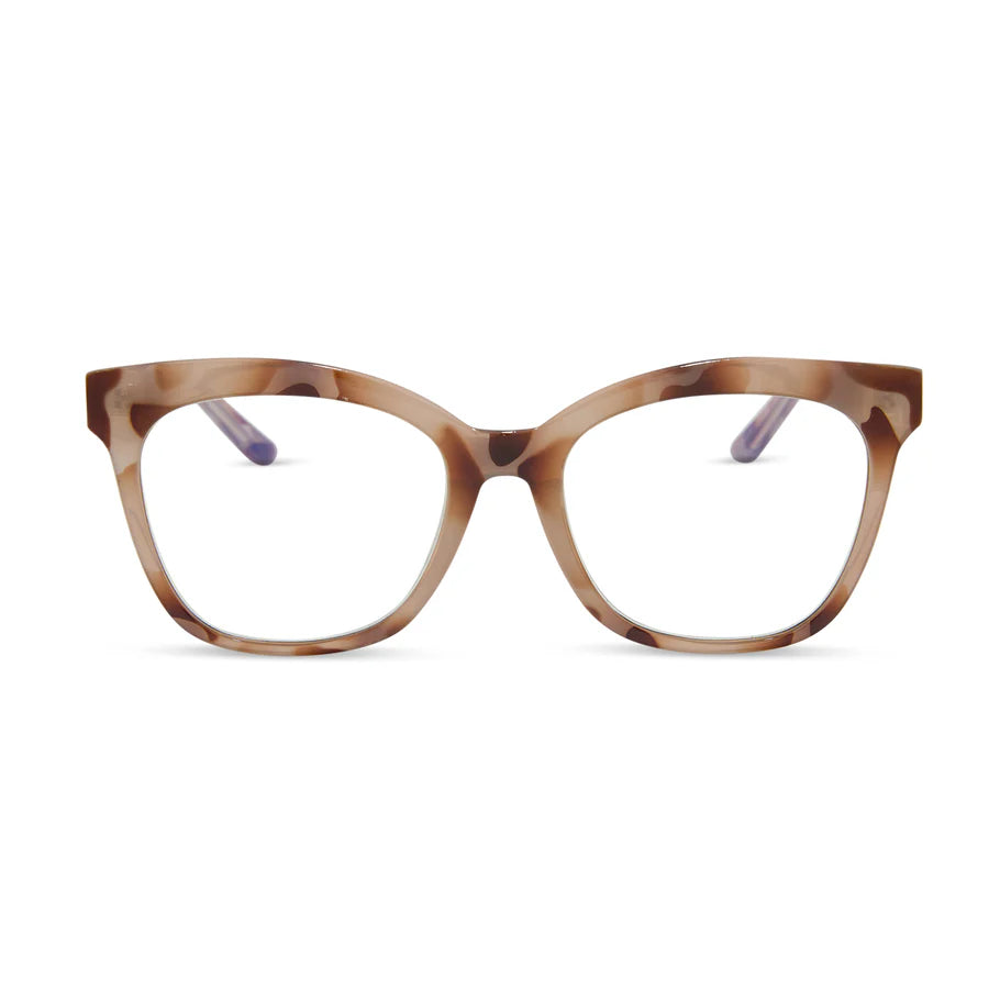 DIFF Eyewear Willa Blue Light Readers - Cream Tortoise