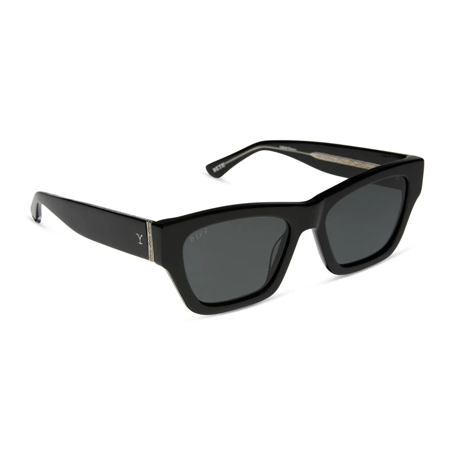 DIFF Eyewear Beth II Polarized - Night sky black silver with grey