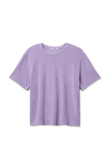 Perfect White Tee Donna - Loop Terry Crew Tee - Ultraviolet