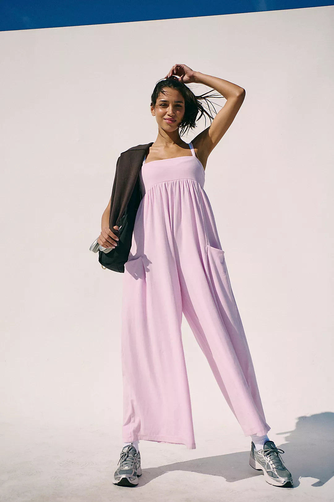 Free People Hot Shot Strappy Onesie- Ultra Violet