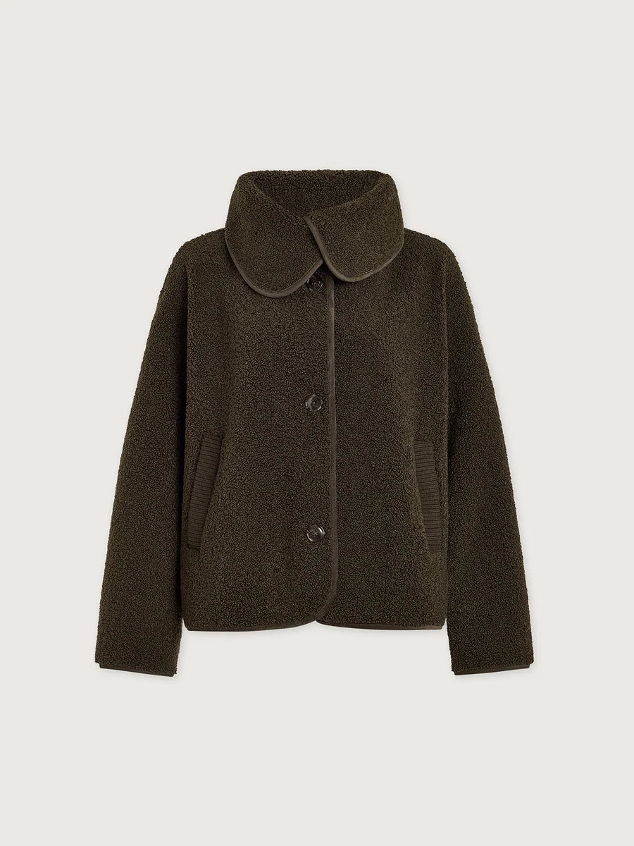 Varley Kellan Short Boxy Jacket- Olive Bark