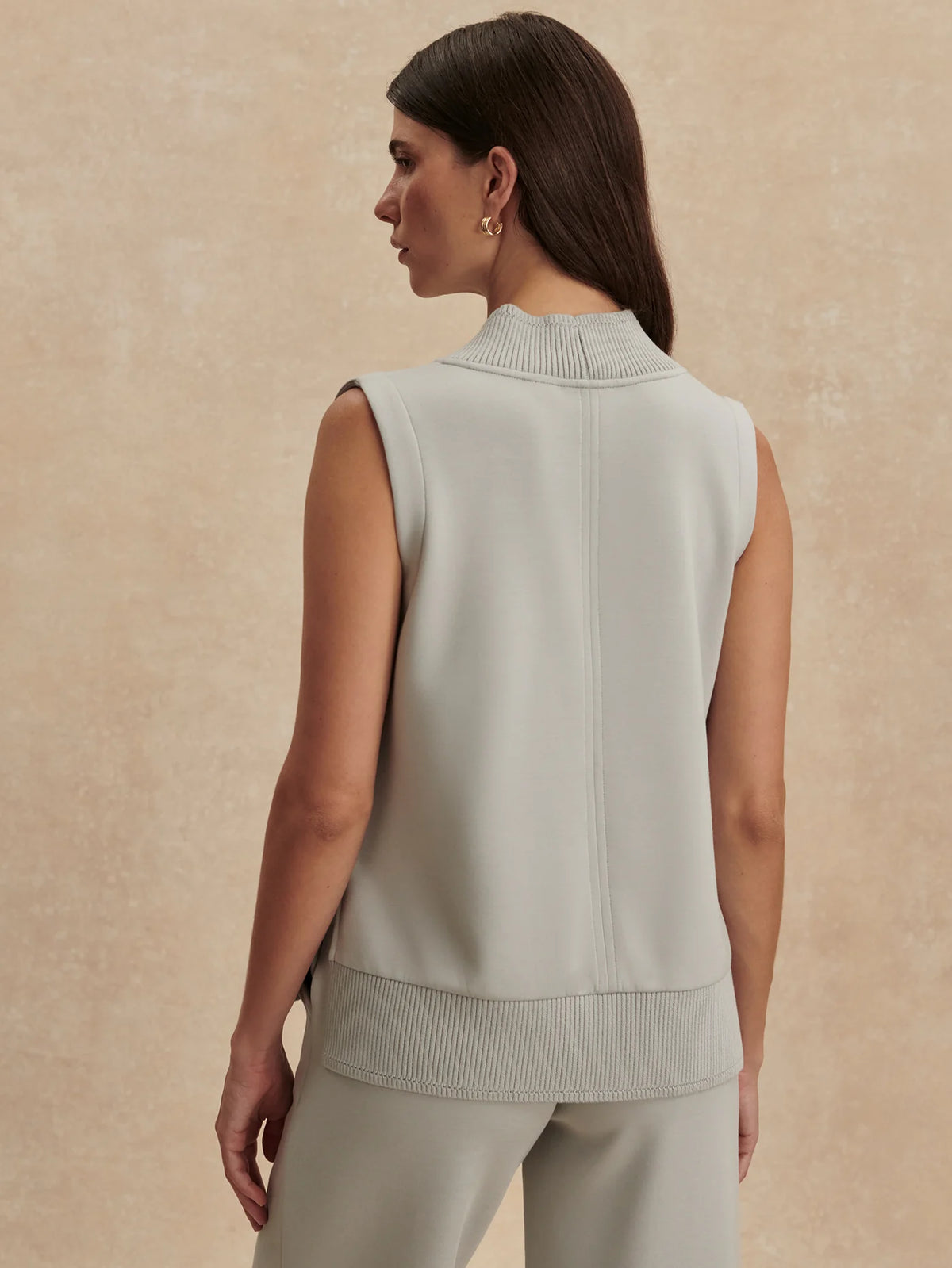 Varley Freida V Neck Tank - Blue Clay