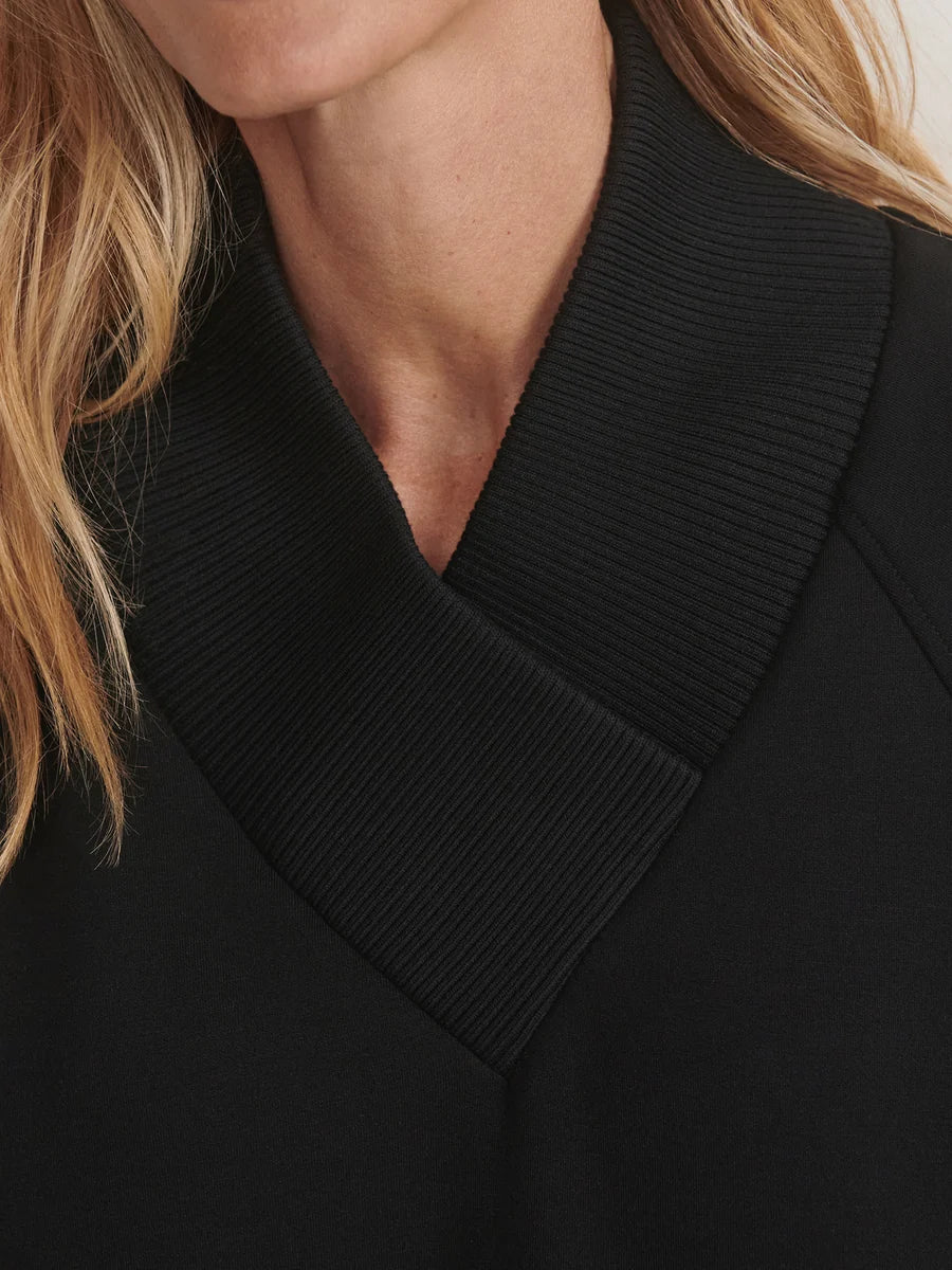 Varley Macie Zip-Hem Sweater- Black