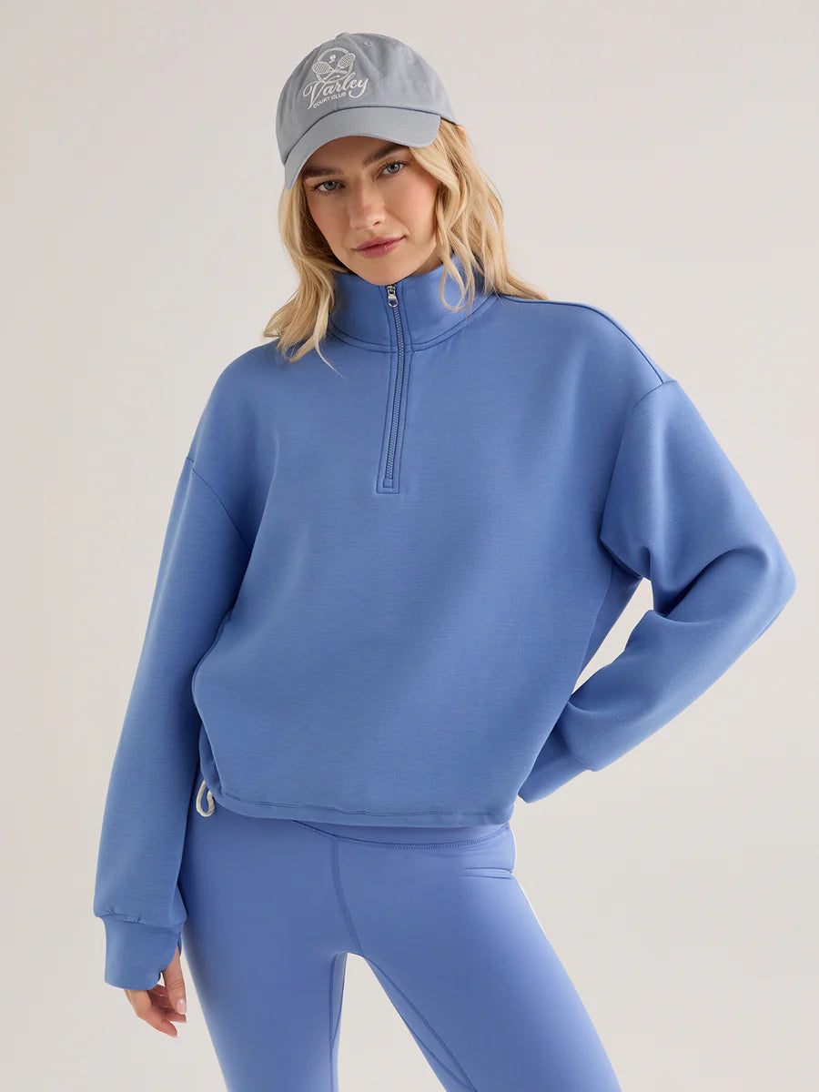 Varley Sian Cropped Half Zip Sweat- Marina