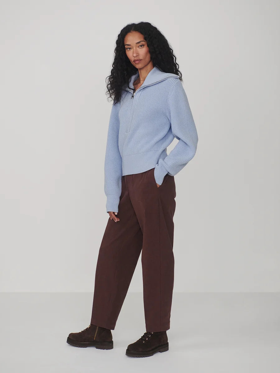 Varley Maura Half-Zip Rib Knit- Kentucky Blue