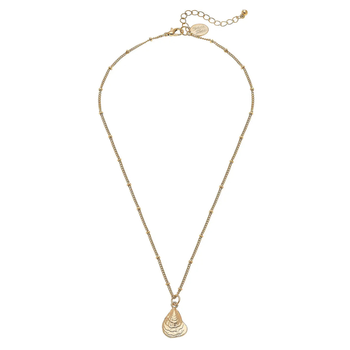 Susan Shaw Dainty Gold Oyster Necklace