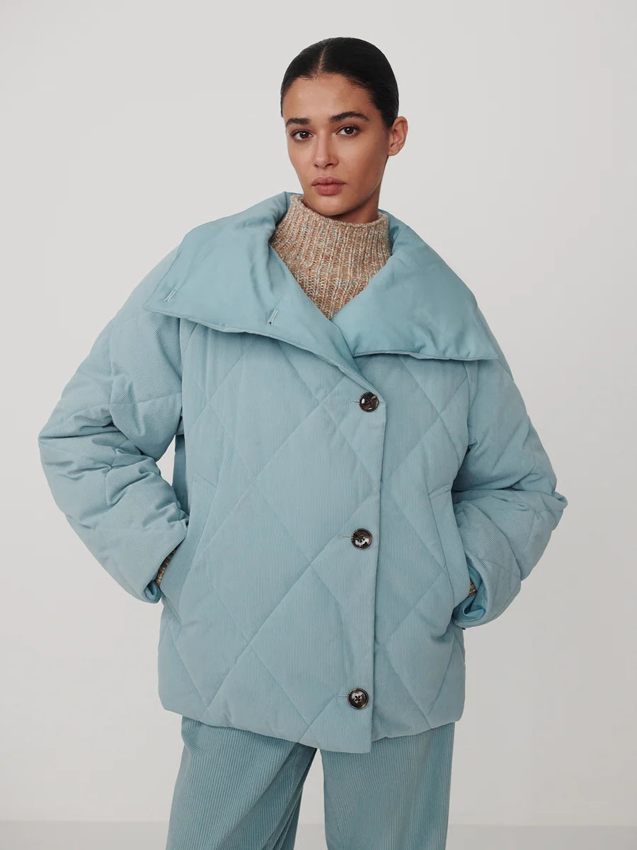 Varley Evren Short Quilted Coat- Tourmaline