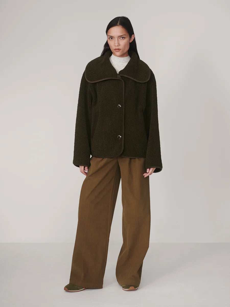 Varley Kellan Short Boxy Jacket- Olive Bark