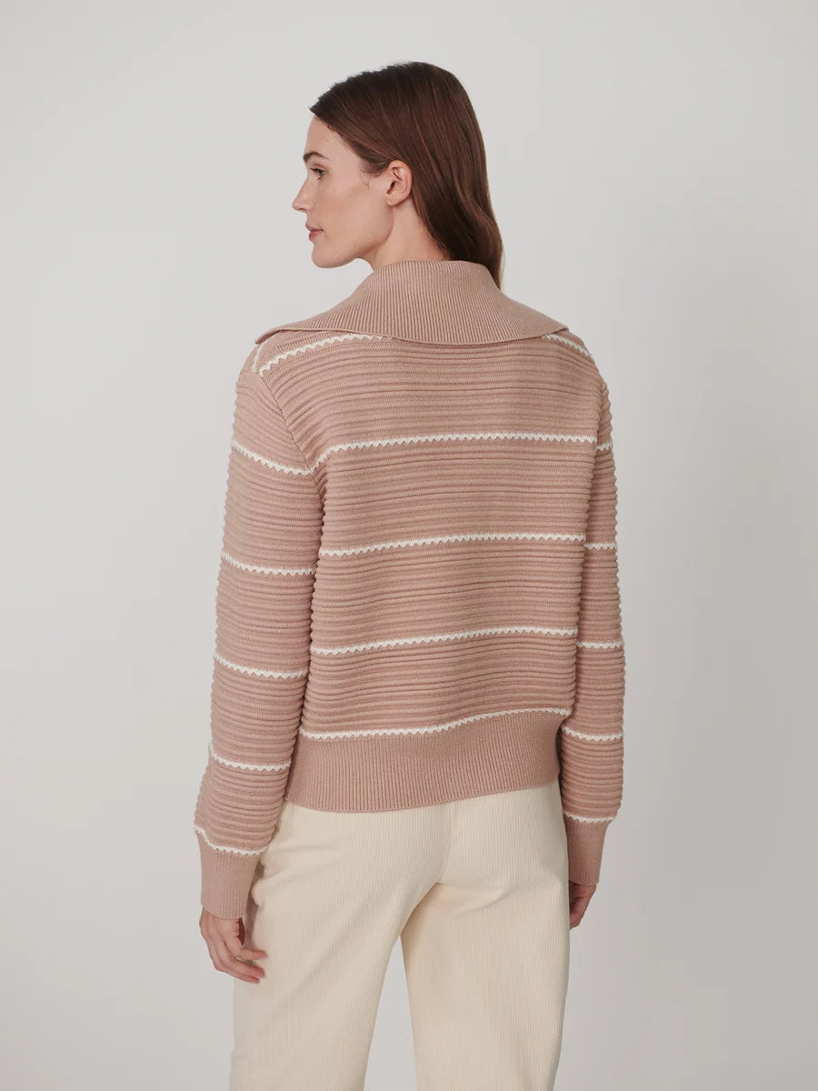 Varley Melwen Zip-Through Knit Jacket- Soft Taupe