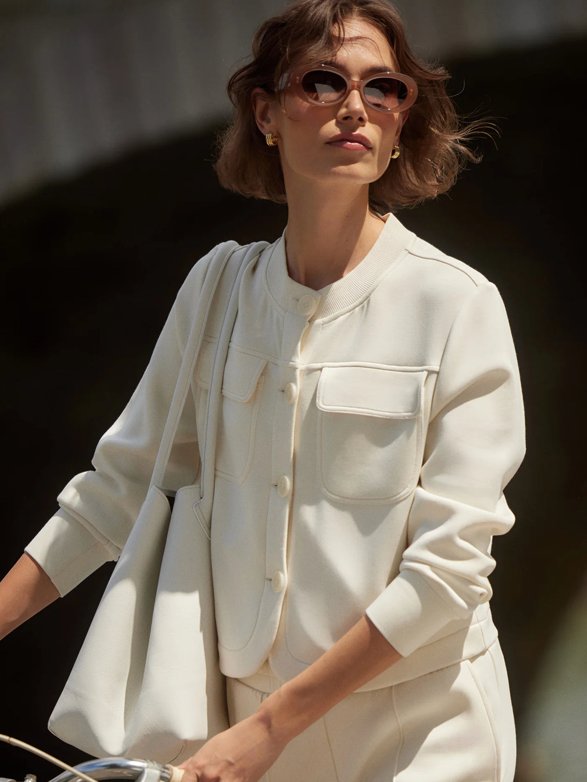 Varley Hartwell Button-Through Sweat - Pristine