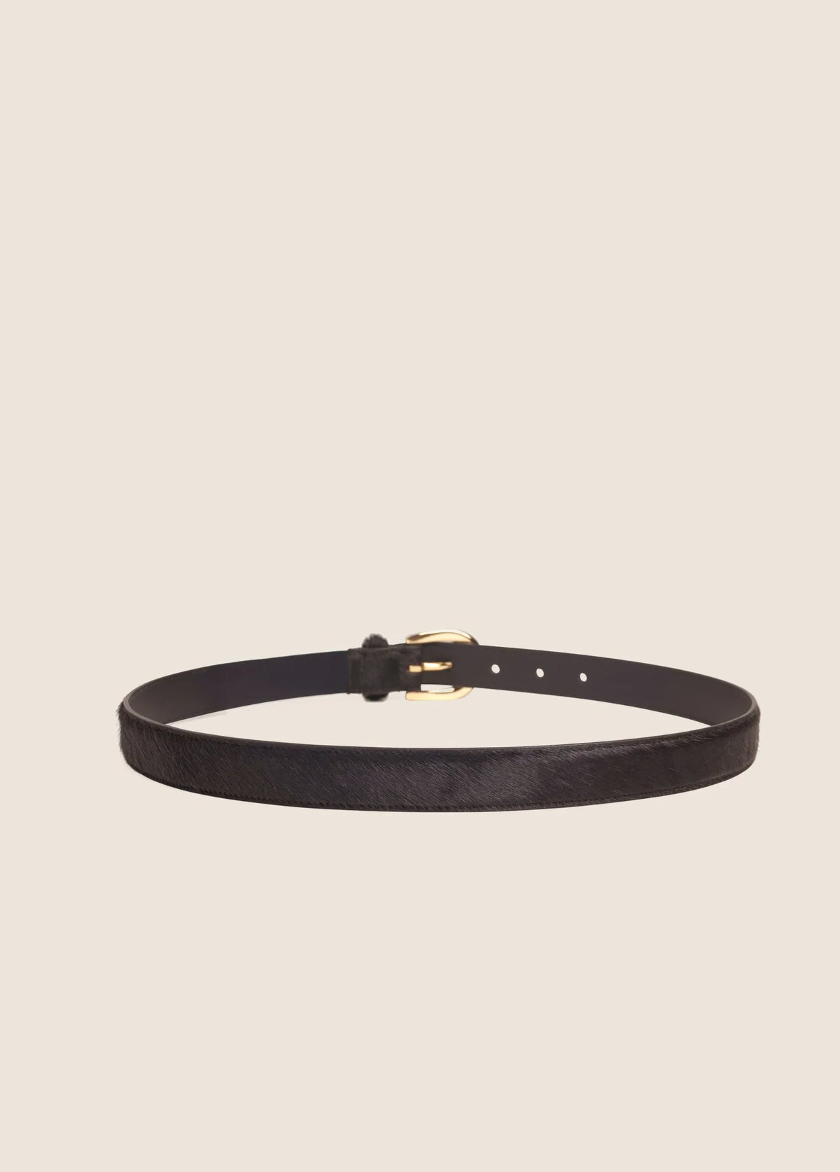 Favorite Daughter The Hair Calf Favorite Belt- Brown/pol gold