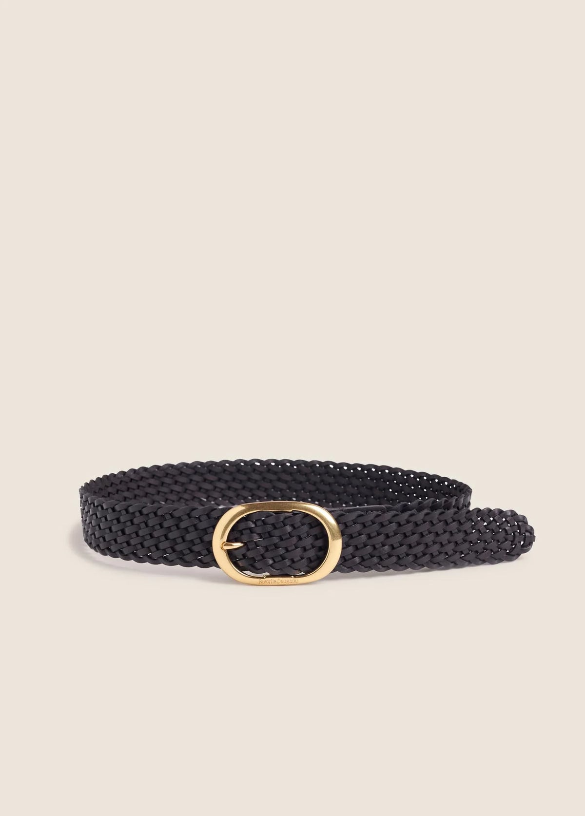Favorite Daughter The Woven Jean Belt- Brown/ Antique Brass