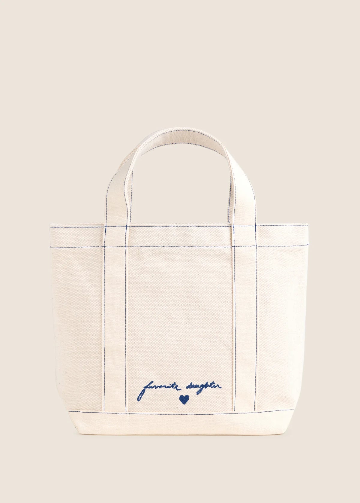 Favorite Daughter The Canvas Minnie Tote - Natural/Royal Blue