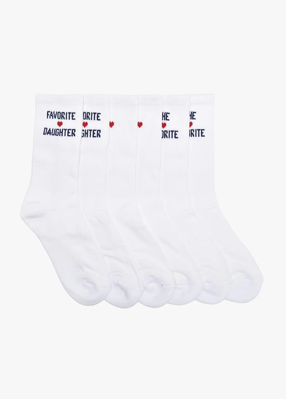 Favorite Daughter The Favorite Daughter Heart Sock Set- White