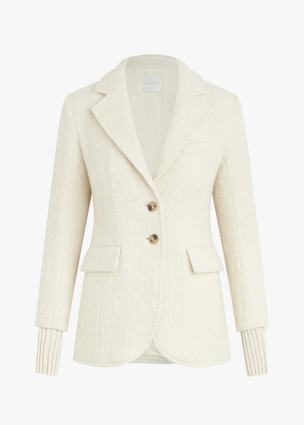 Favorite Daughter The City Blazer- White Boucle