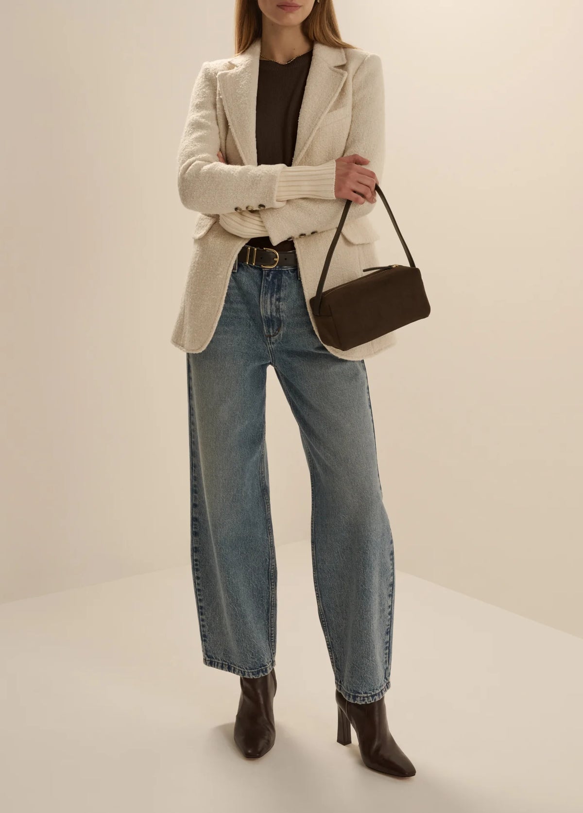 Favorite Daughter The City Blazer- White Boucle
