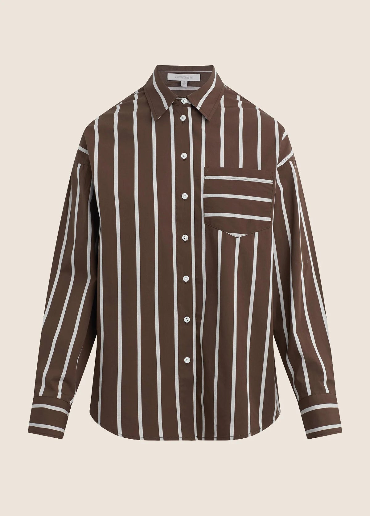 Favorite Daughter The Beau Shirt - Ganache/White Stripe