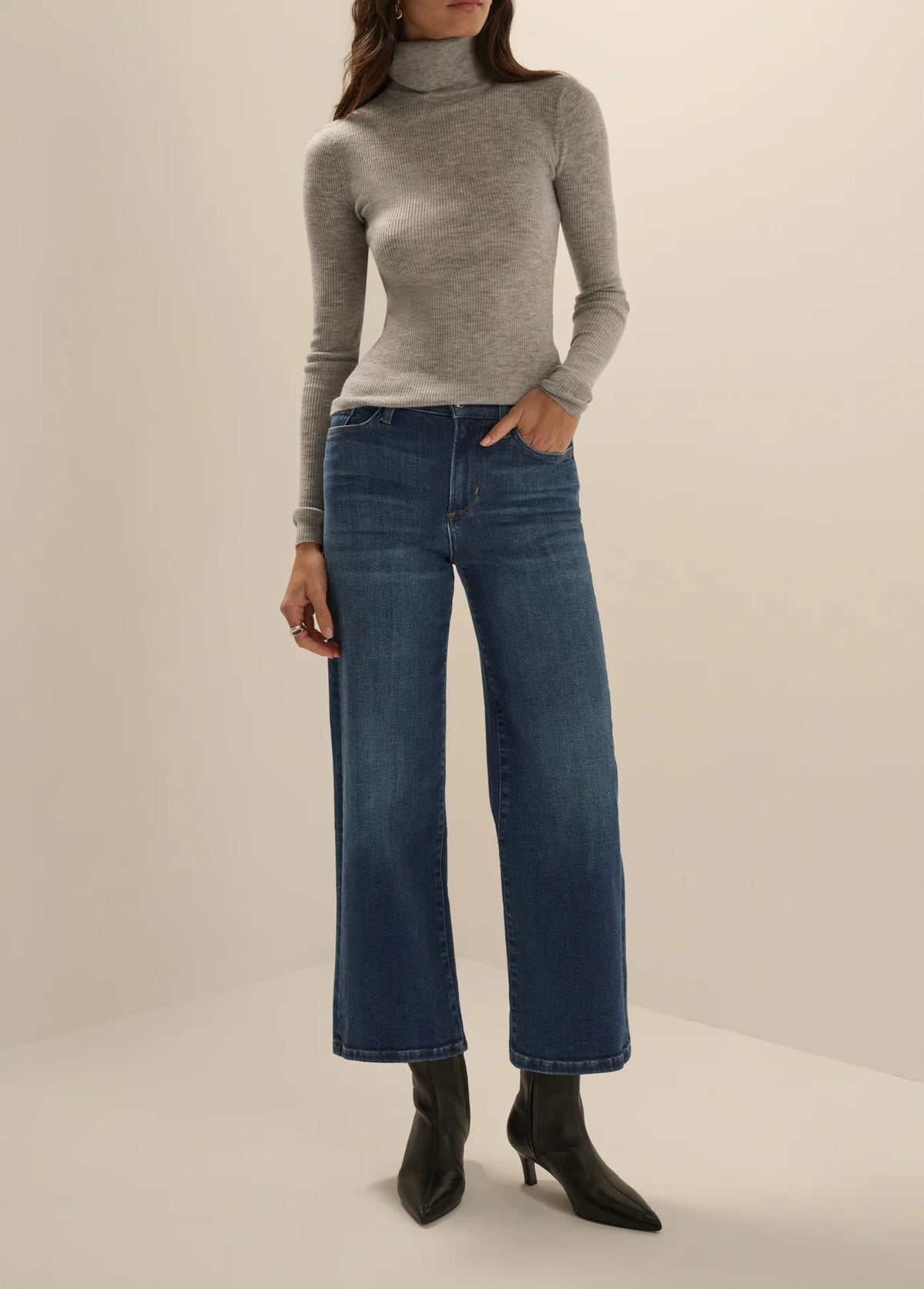 Favorite Daughter The Ruby HIgh Rise Wide Leg Straight - Santa Fe