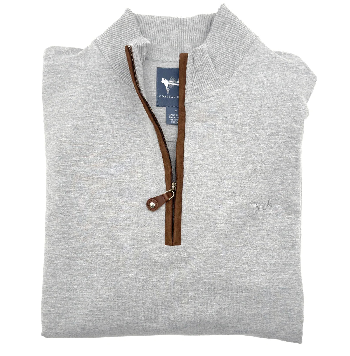 Coastal Cotton Quarter Zip- Grey