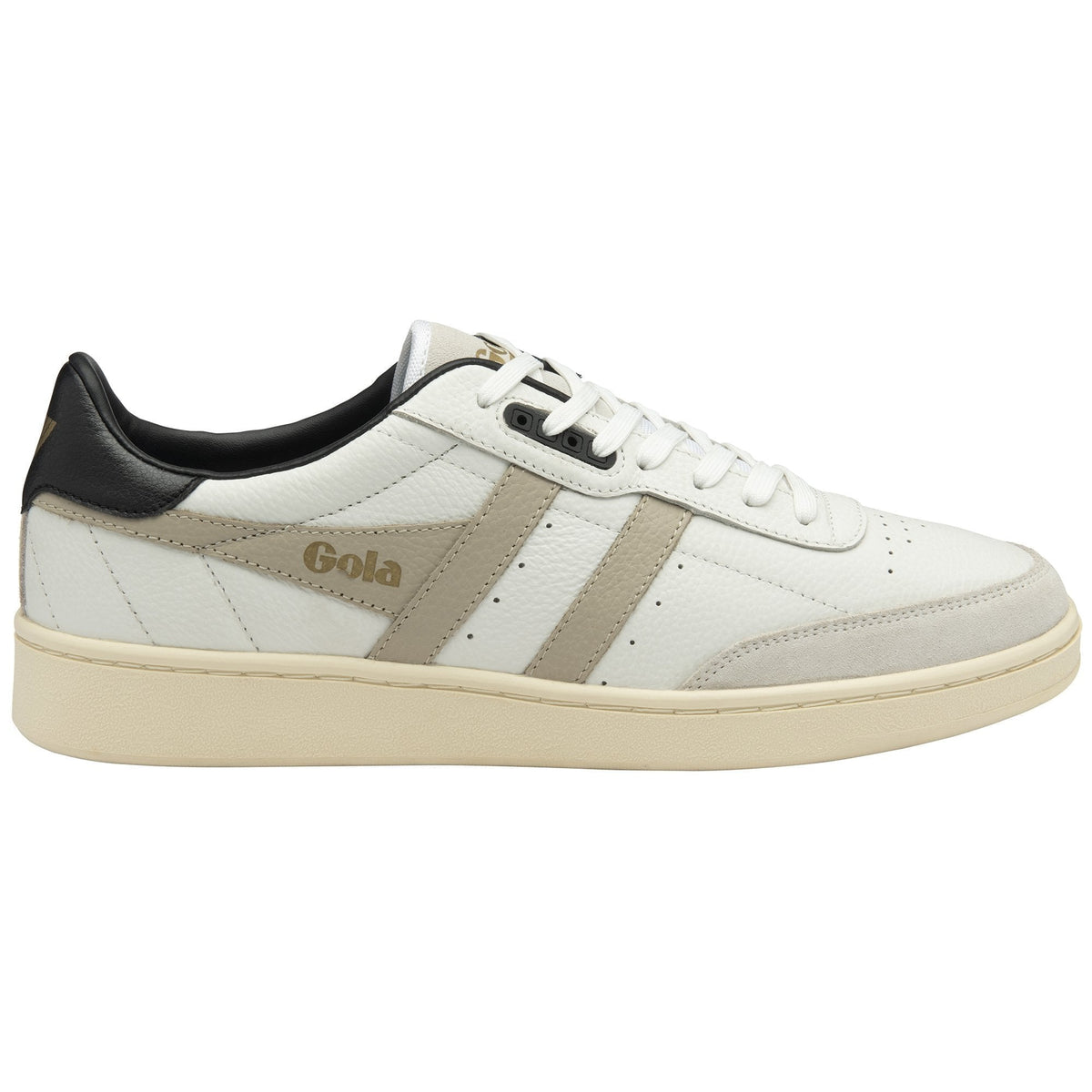 Gola Classics Men's Contact Leather Trainer - White/Bone/Black